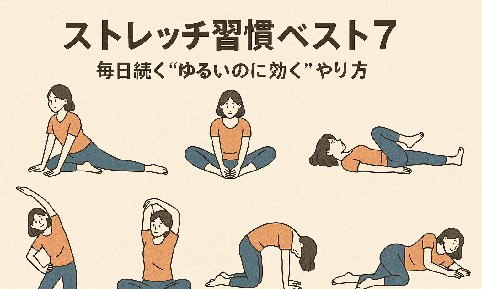 ストレッチ習慣ベスト7｜毎日続く“ゆるいのに効く”やり方